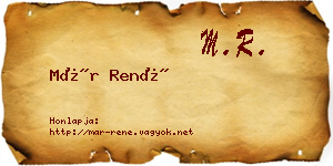 Már René névjegykártya